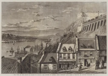 La visita del Principe di Galles in Canada, la Cittadella di Quebec, da Prescott Gate